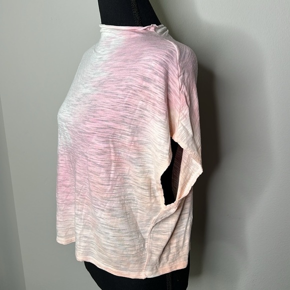 Chaser Slub Jersey Mock Neck Sleeveless Dolman Tee in Pink Ombre Size Small NWT - Picture 4 of 7